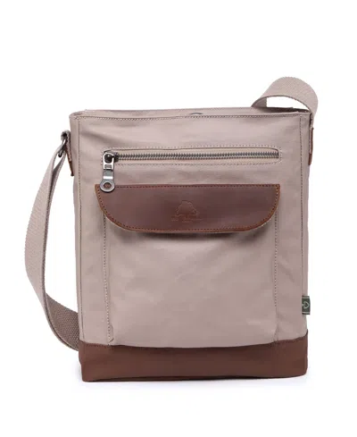 Tsd Brand Urban Light Canvas Crossbody Handbag In Beige
