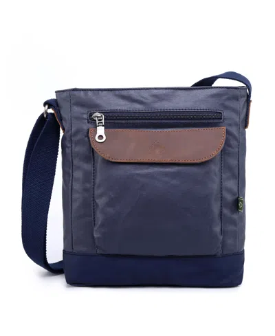Tsd Brand Urban Light Canvas Crossbody Handbag In Navy