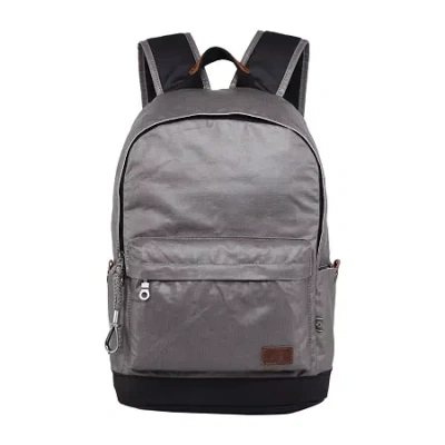 Tsd Brand Urban Light Coated Canvas Laptop Backpack In Gray