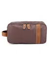 Tsd Brand Urban Light Zip Top Toiletry Bag In Brown