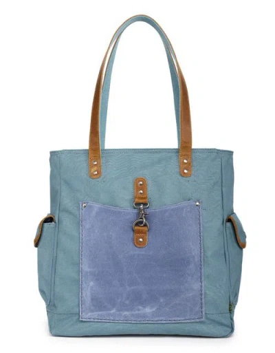 Tsd Brand Valley And Sky Spacious Adventure Tote In Blue