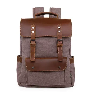 Tsd Brand Valley Hill Laptop Backpack In Brown