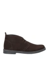 Tsd12 Man Ankle Boots Dark Brown Size 11 Soft Leather