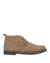 Tsd12 Man Ankle Boots Khaki Size 12 Soft Leather In Beige