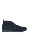 Tsd12 Man Ankle Boots Navy Blue Size 12 Soft Leather