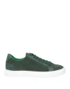 Tsd12 Man Sneakers Dark Green Size 11 Soft Leather In Green