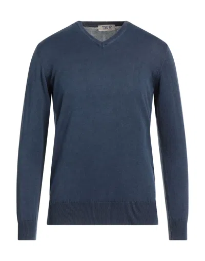 TSD12 TSD12 MAN SWEATER MIDNIGHT BLUE SIZE XXL COTTON