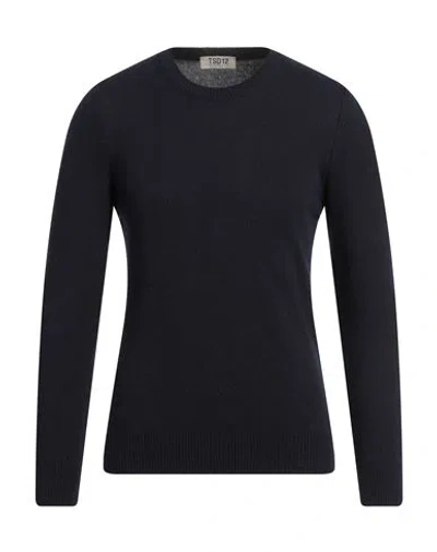 Tsd12 Man Sweater Midnight Blue Size Xxl Wool, Viscose, Polyamide, Cashmere