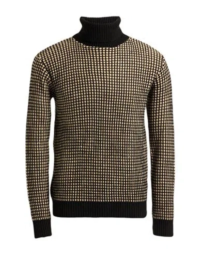 Tsd12 Man Turtleneck Black Size M Acrylic, Wool