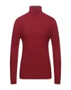 Tsd12 Man Turtleneck Burgundy Size Xl Dralon In Red