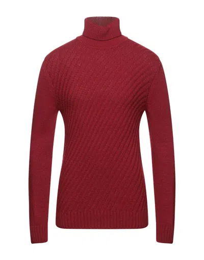 Tsd12 Man Turtleneck Burgundy Size Xl Dralon In Red