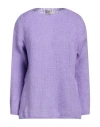 Tsd12 Woman Sweater Mauve Size Onesize Acrylic, Polyamide, Wool, Viscose In Purple