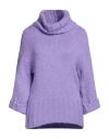 Tsd12 Woman Turtleneck Light Purple Size Onesize Acrylic, Polyamide, Wool, Mohair Wool In Purple