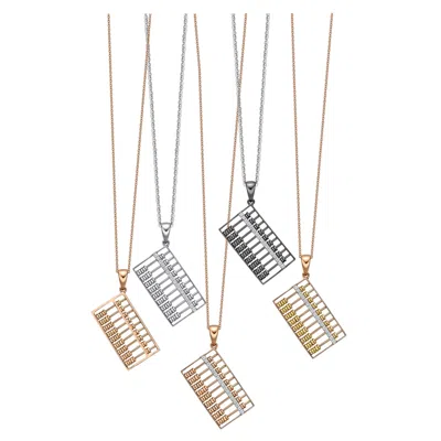 Pre-owned Tse 18 Karat Gold Abacus Diamond Pendant With Necklace In Multi