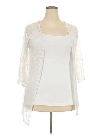 Pre-owned Tse 3/4 Sleeve Blouse In Ivory