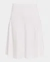 Tse Cashmere A-line Textured Knit Skirt In White