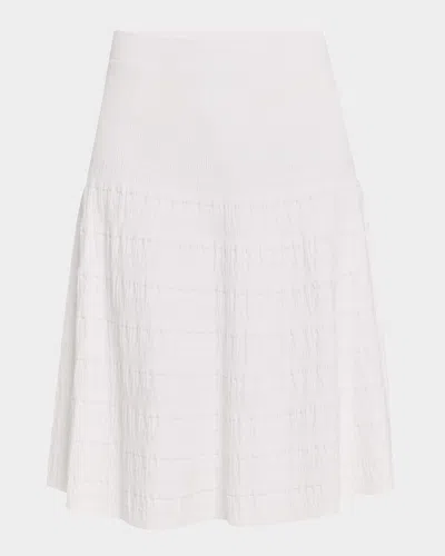 Tse Cashmere A-line Textured Knit Skirt In White