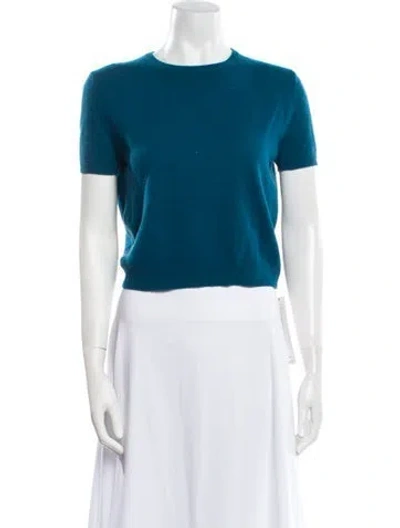 Pre-owned Tse Cashmere Bateau Neckline Sweater In Blue