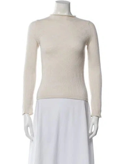 Pre-owned Tse Cashmere Bateau Neckline Sweater In Neutral