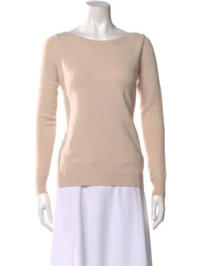 Pre-owned Tse Cashmere Bateau Neckline Sweater In Neutral