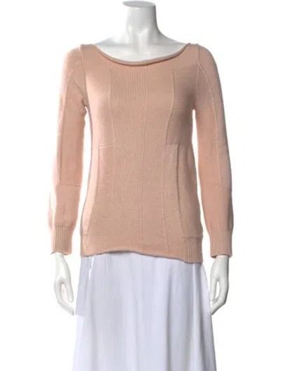 Pre-owned Tse Cashmere Bateau Neckline Sweater In Pink