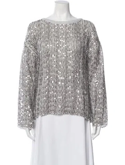 Pre-owned Tse Cashmere Bateau Neckline Sweater W/ Tags In Gray