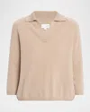 Tse Cashmere Cashmere 3/4-sleeve Polo Sweater In Multi