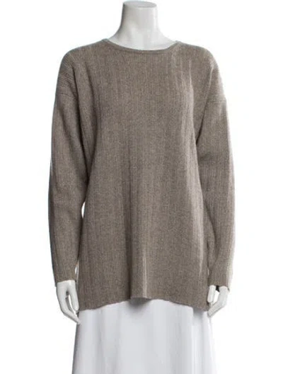 Pre-owned Tse Cashmere Cashmere Bateau Neckline Sweater In Neutral