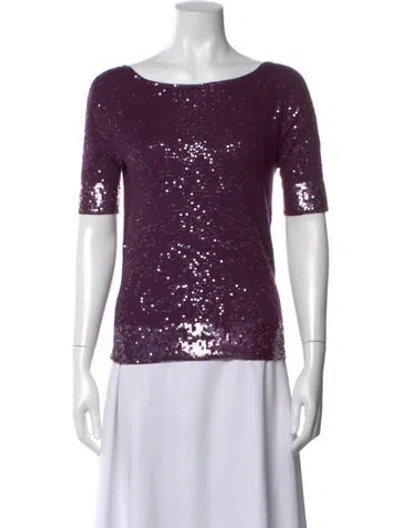 Pre-owned Tse Cashmere Cashmere Bateau Neckline Sweater In Purple