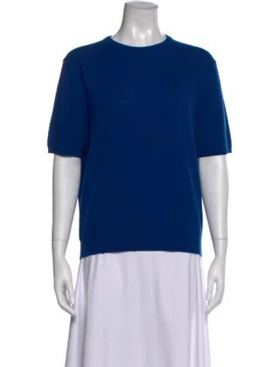Pre-owned Tse Cashmere Cashmere Crew Neck Sweater In Blue