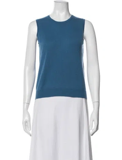 Pre-owned Tse Cashmere Cashmere Crew Neck Sweater In Blue