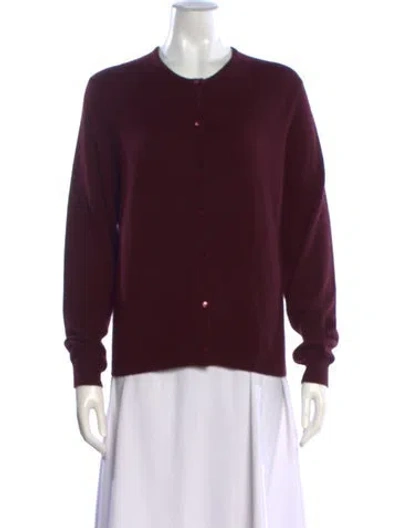 Pre-owned Tse Cashmere Cashmere Crew Neck Sweater In Burgundy