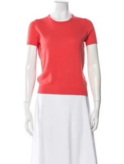 Pre-owned Tse Cashmere Cashmere Crew Neck Sweater In Orange