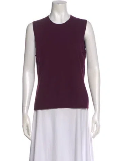 Pre-owned Tse Cashmere Cashmere Crew Neck Sweater In Purple