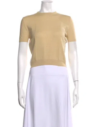 Pre-owned Tse Cashmere Cashmere Crew Neck Sweater In Yellow