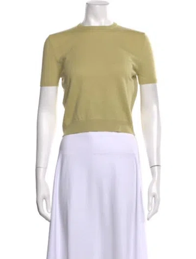 Pre-owned Tse Cashmere Cashmere Crew Neck Sweater In Yellow
