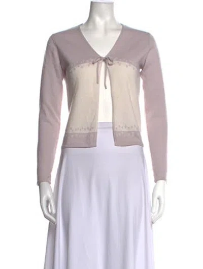 Pre-owned Tse Cashmere Cashmere Floral Print Sweater In Pink