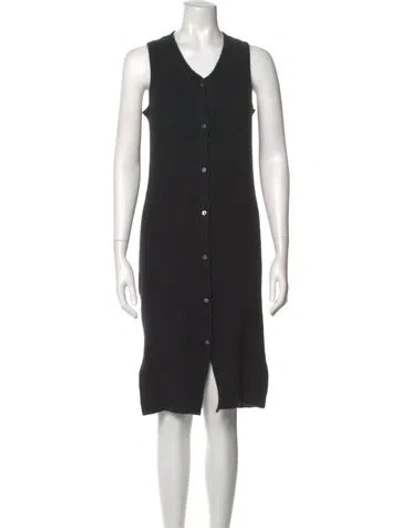 Pre-owned Tse Cashmere Cashmere Knee-length Dress In Black
