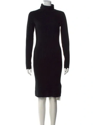 Pre-owned Tse Cashmere Cashmere Knee-length Dress In Black