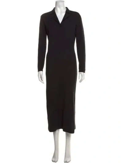 Pre-owned Tse Cashmere Cashmere Long Dress In Black