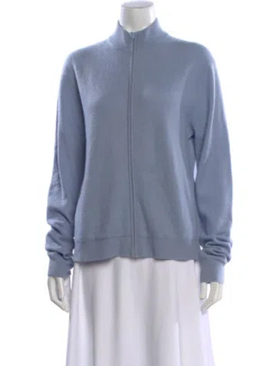 Pre-owned Tse Cashmere Cashmere Mock Neck Sweater In Blue