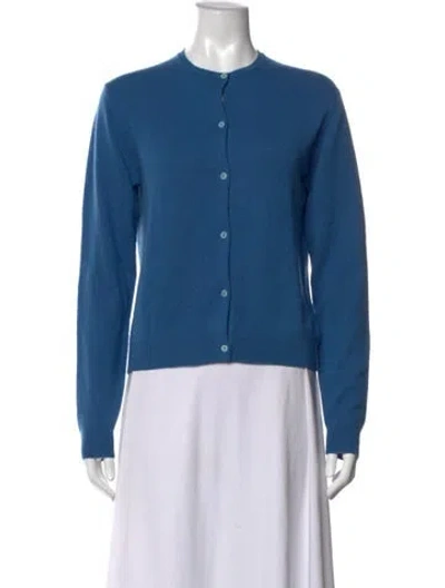 Pre-owned Tse Cashmere Cashmere Open Front Sweater In Blue