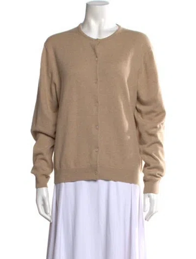 Pre-owned Tse Cashmere Cashmere Open Front Sweater In Brown