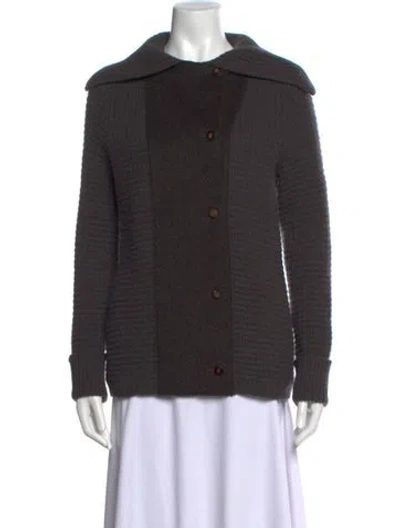 Pre-owned Tse Cashmere Cashmere Open Front Sweater In Grey