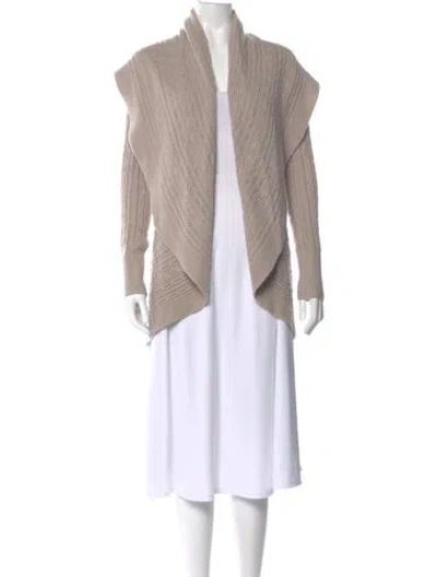 Pre-owned Tse Cashmere Cashmere Open Front Sweater W/ Tags In Neutral