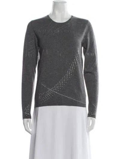 Pre-owned Tse Cashmere Cashmere Patterned Sweater In Grey
