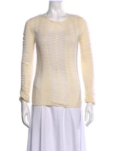Pre-owned Tse Cashmere Cashmere Patterned Sweater In Yellow