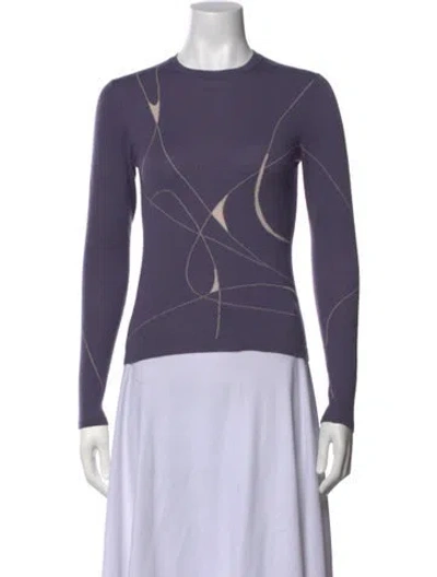 Pre-owned Tse Cashmere Cashmere Patterned Top In Purple