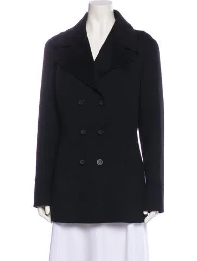 Pre-owned Tse Cashmere Cashmere Peacoat In Black