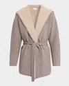 Tse Cashmere Cashmere Reversible Hooded Cardigan In Neutral